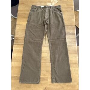 AG Adriano Goldschmied Pants Mens 36 Brown The Hero Corduroy Straight USA